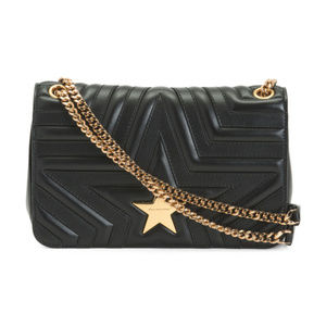 Stella McCartney Black Vegan Leather Star Shoulder